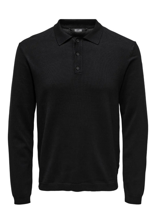 ONSWYLER LIFE REG 14 LS POLO KNIT NOOS
