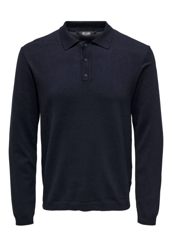 ONSWYLER LIFE REG 14 LS POLO KNIT NOOS