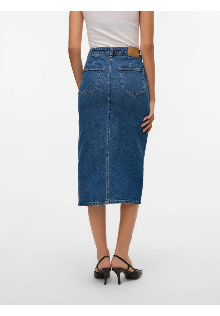 VMVERI HR CALF DENIM SKIRT GA MIX NOOS