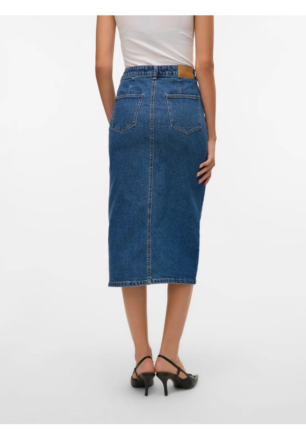 VMVERI HR CALF DENIM SKIRT GA MIX NOOS