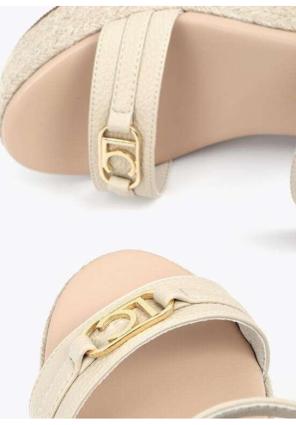 Sandalias en efecto rafia con tira personalizada