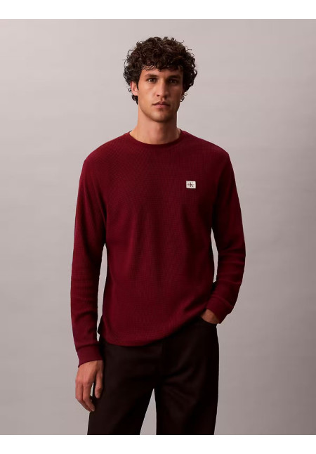 LS WAFFLE BADGE CREWNK TEE