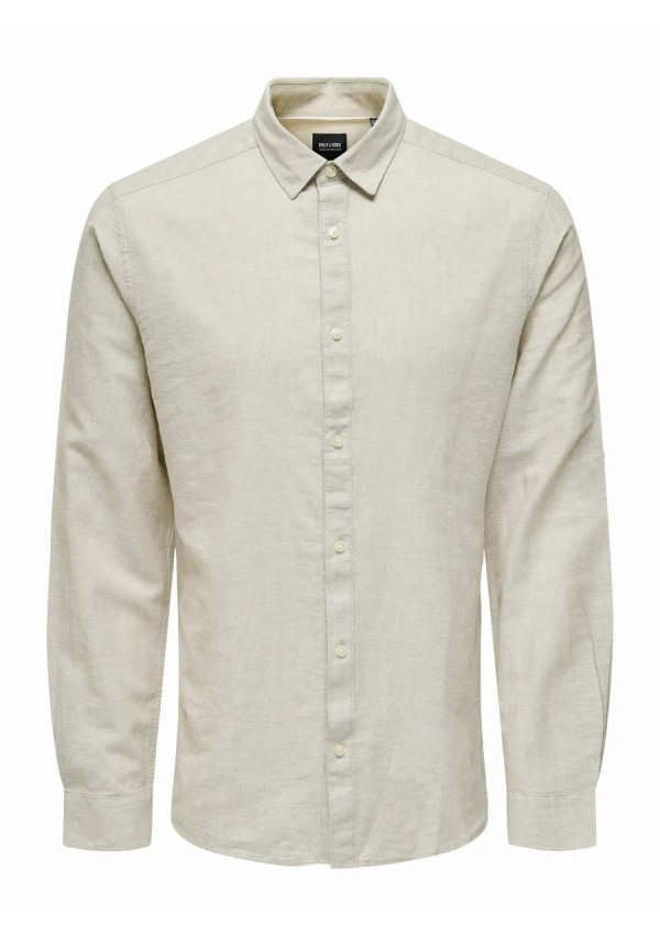 ONSCAIDEN LIFE LS SOLID LINEN BLEND NOOS