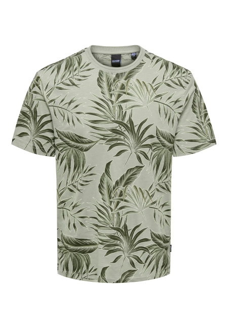 ONSKASH REG LEAF AOP SS TEE