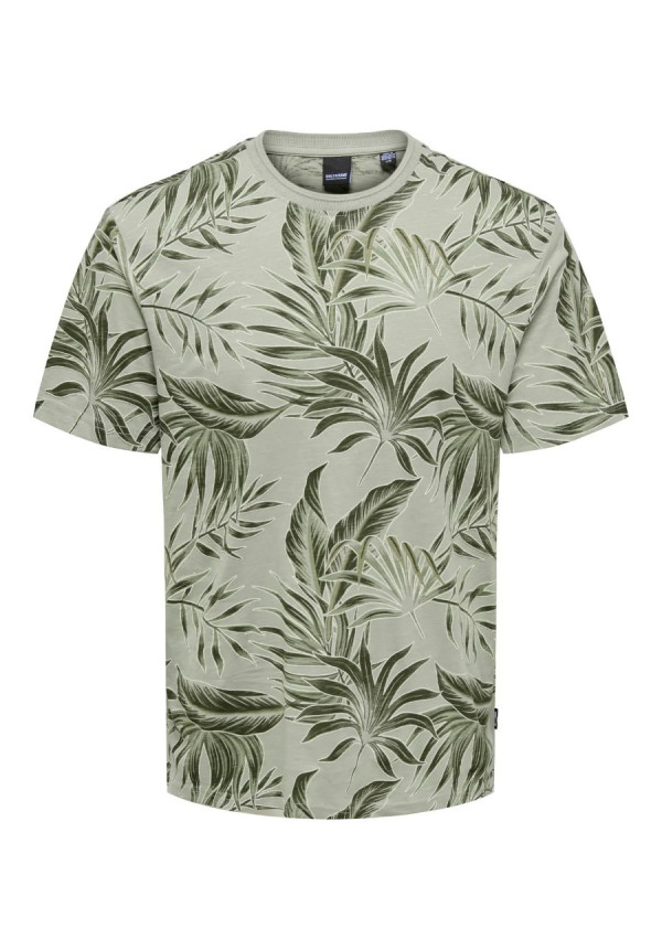 ONSKASH REG LEAF AOP SS TEE
