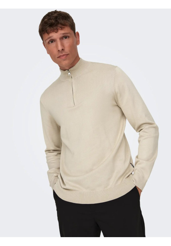 ONSWYLER LIFE REG 14 HALF ZIP KNIT NOOS