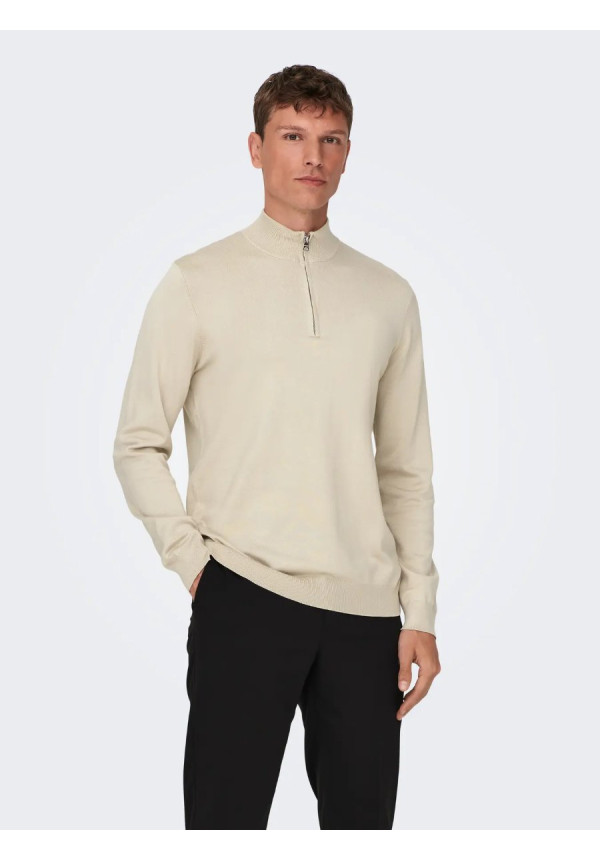 ONSWYLER LIFE REG 14 HALF ZIP KNIT NOOS