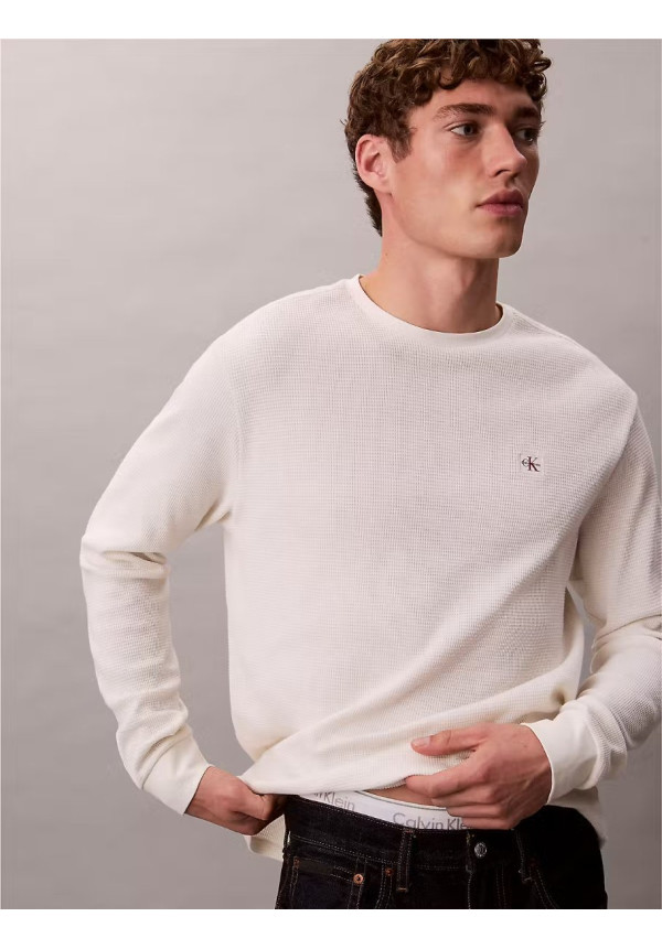 LS WAFFLE BADGE CREWNK TEE