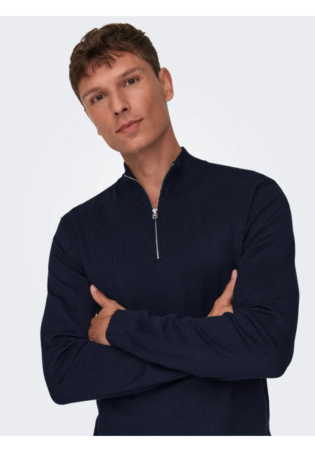 ONSWYLER LIFE REG 14 HALF ZIP KNIT NOOS