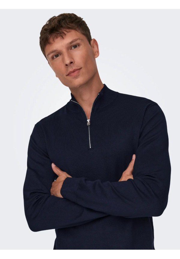 ONSWYLER LIFE REG 14 HALF ZIP KNIT NOOS