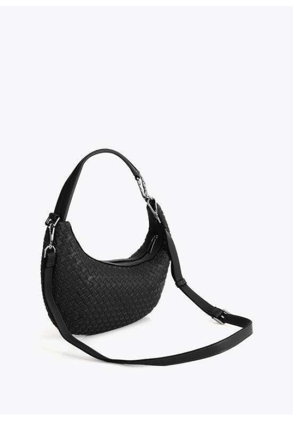Bolso trenzado media luna