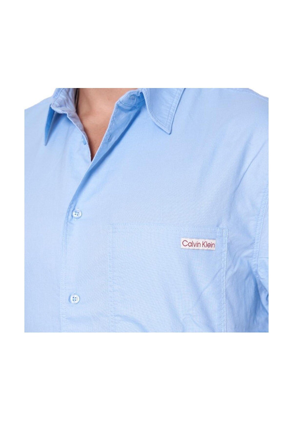 Calvin Klein Jeans Camisa Azul Hombre Oxford