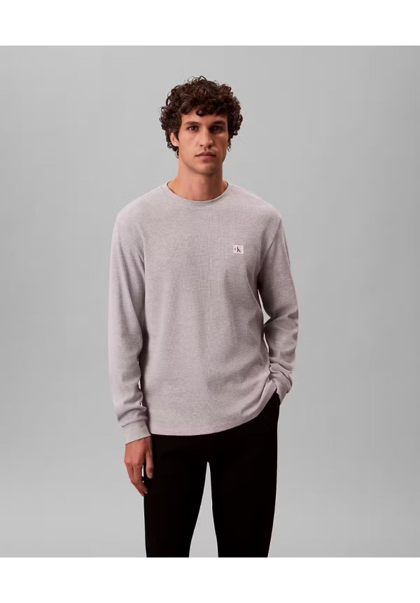 LS WAFFLE BADGE CREWNK TEE