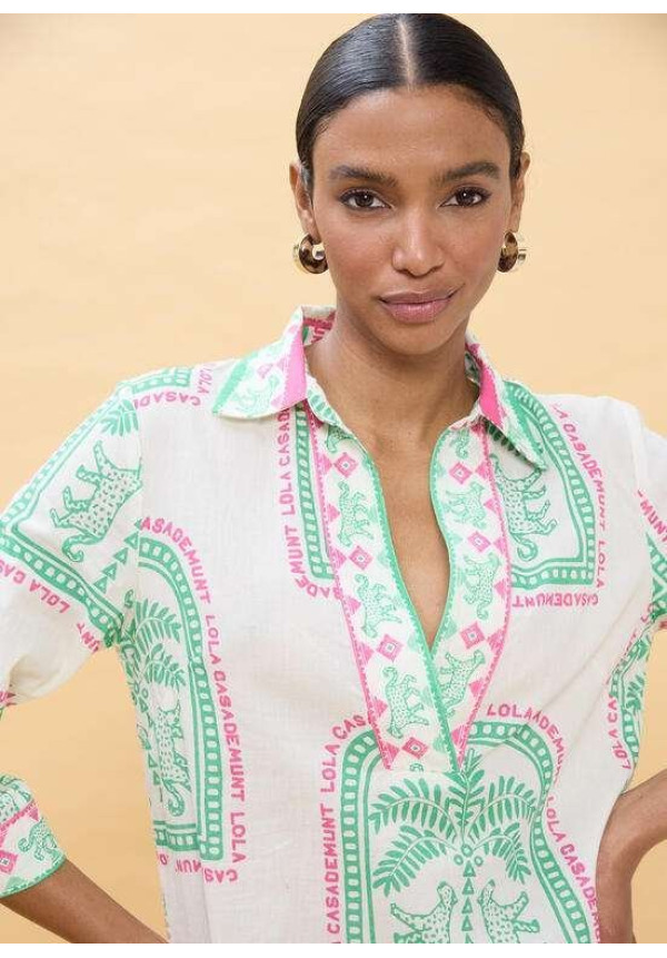 Vestido corto estampado tipo thai