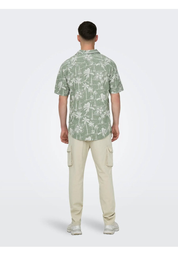 ONSCAIDEN LIFE SSRES AOP LINENBLEND NOOS