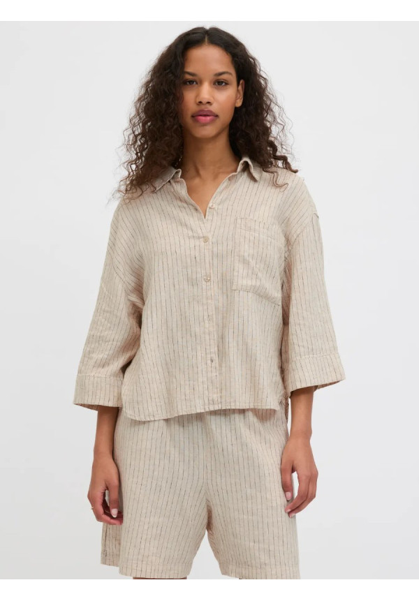 JXBREEZE SUMMER 3/4 SHIRT WVN LN