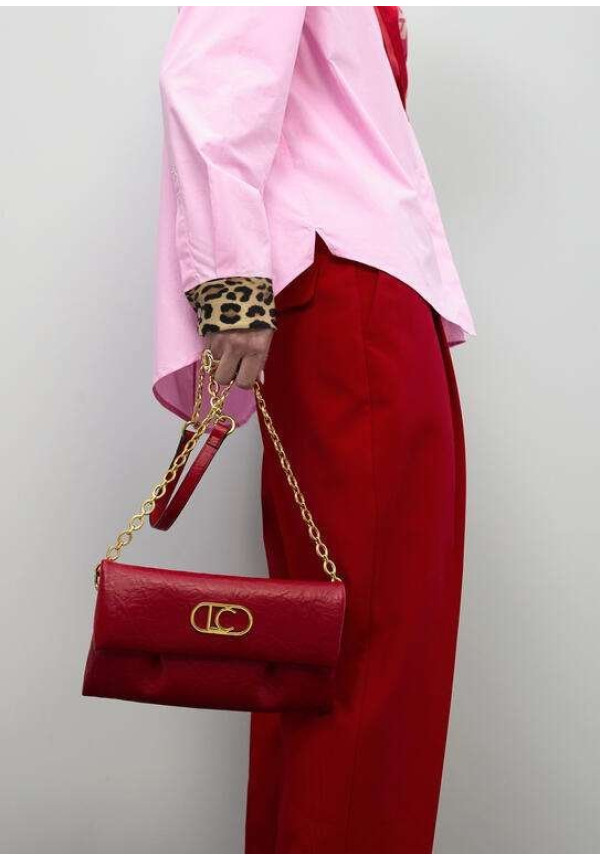 Bandolera con solapa pliegues