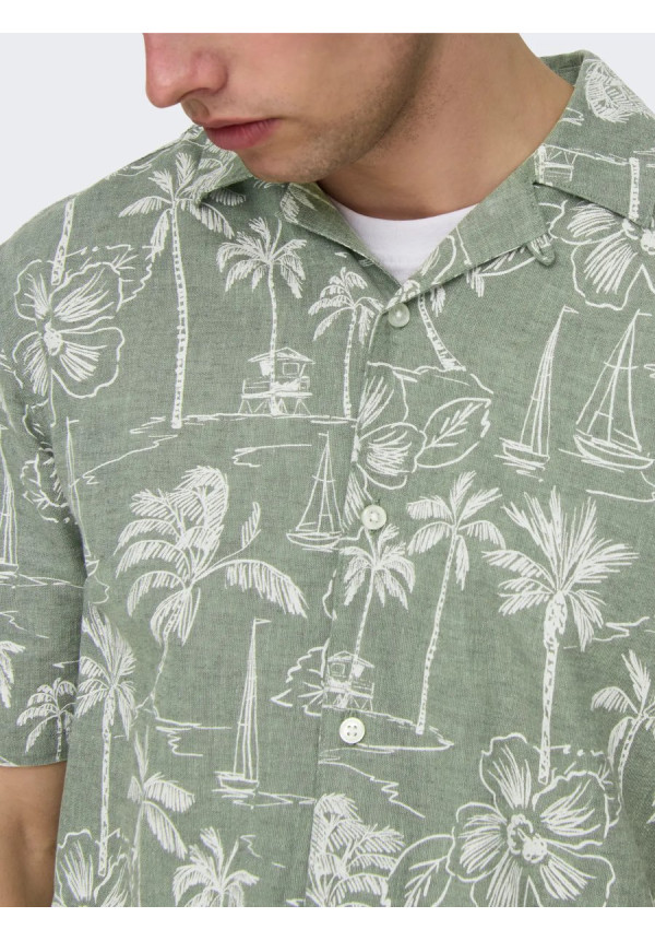 ONSCAIDEN LIFE SSRES AOP LINENBLEND NOOS