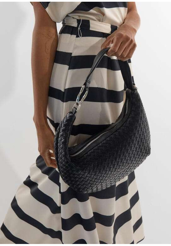 Bolso trenzado media luna