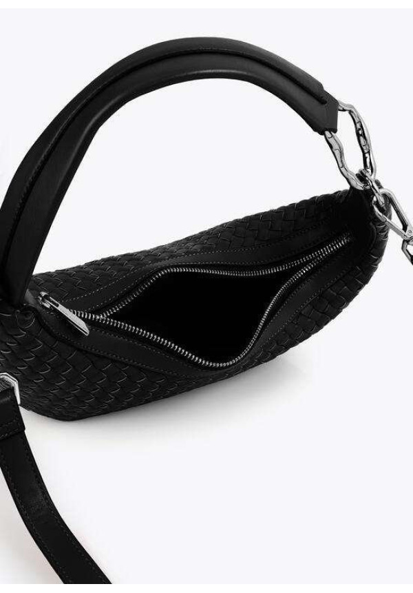 Bolso trenzado media luna