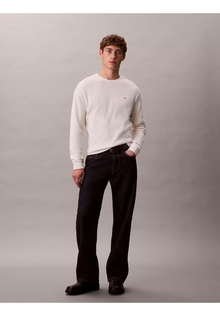 LS WAFFLE BADGE CREWNK TEE