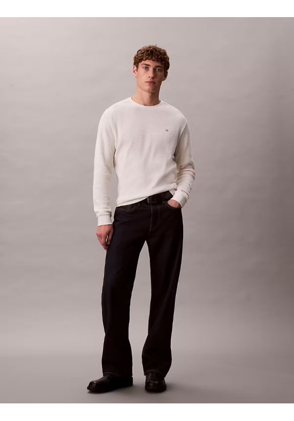 LS WAFFLE BADGE CREWNK TEE