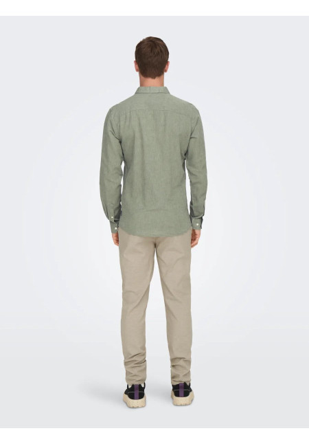 ONSCAIDEN LIFE LS SOLID LINEN BLEND NOOS