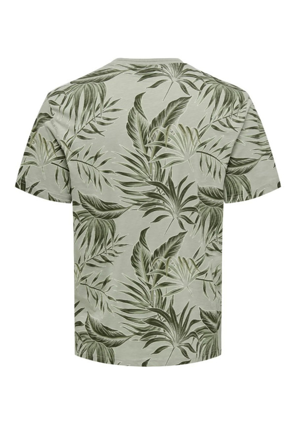 ONSKASH REG LEAF AOP SS TEE