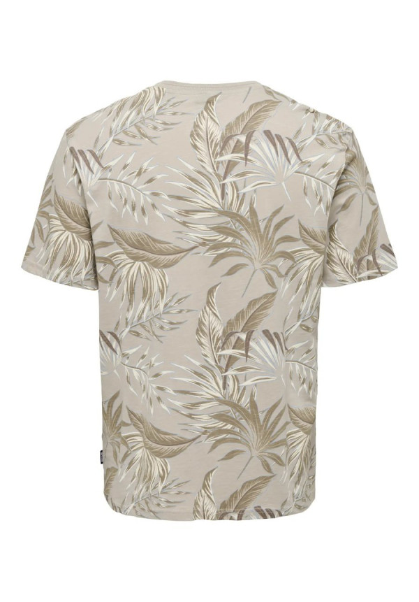ONSKASH REG LEAF AOP SS TEE