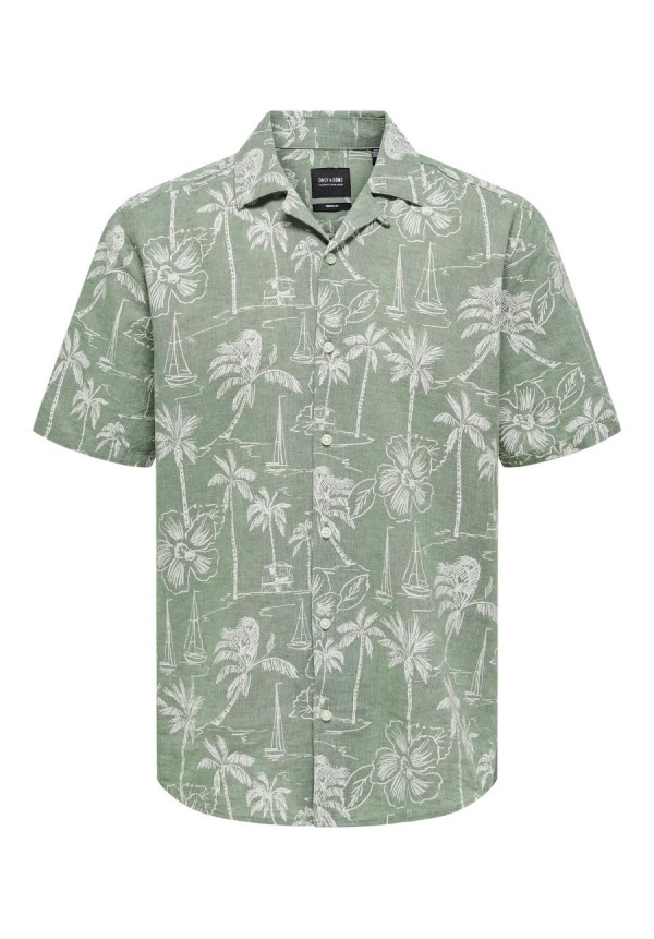 ONSCAIDEN LIFE SSRES AOP LINENBLEND NOOS