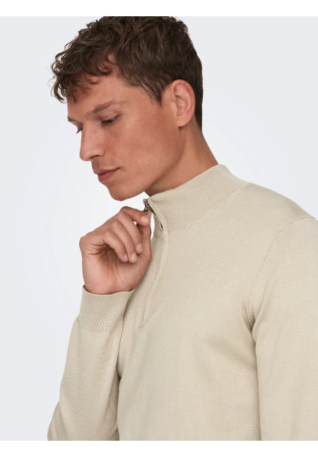 ONSWYLER LIFE REG 14 HALF ZIP KNIT NOOS