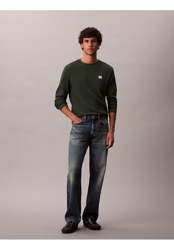 LS WAFFLE BADGE CREWNK TEE