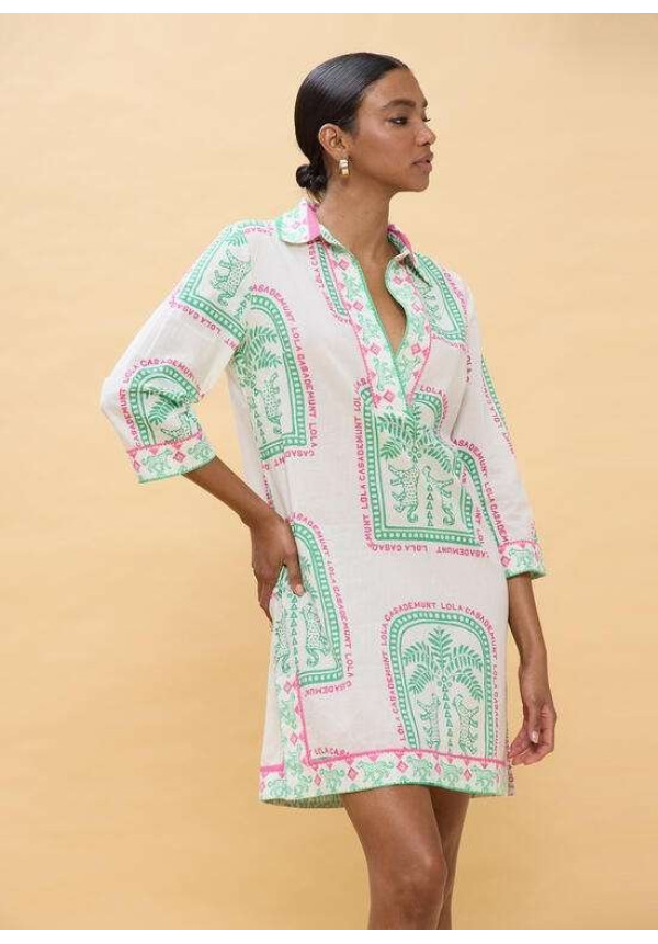 Vestido corto estampado tipo thai