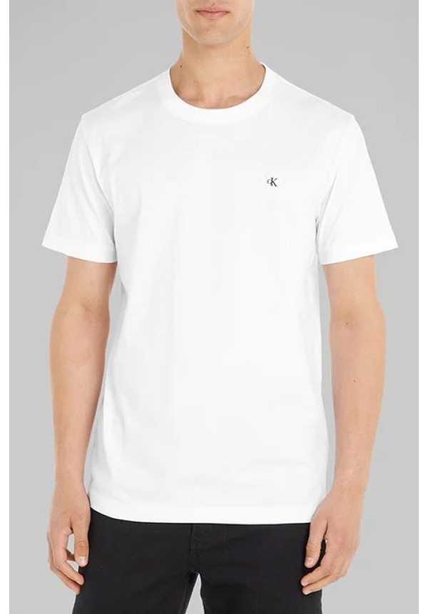 Camiseta de Algodón con insignia CK