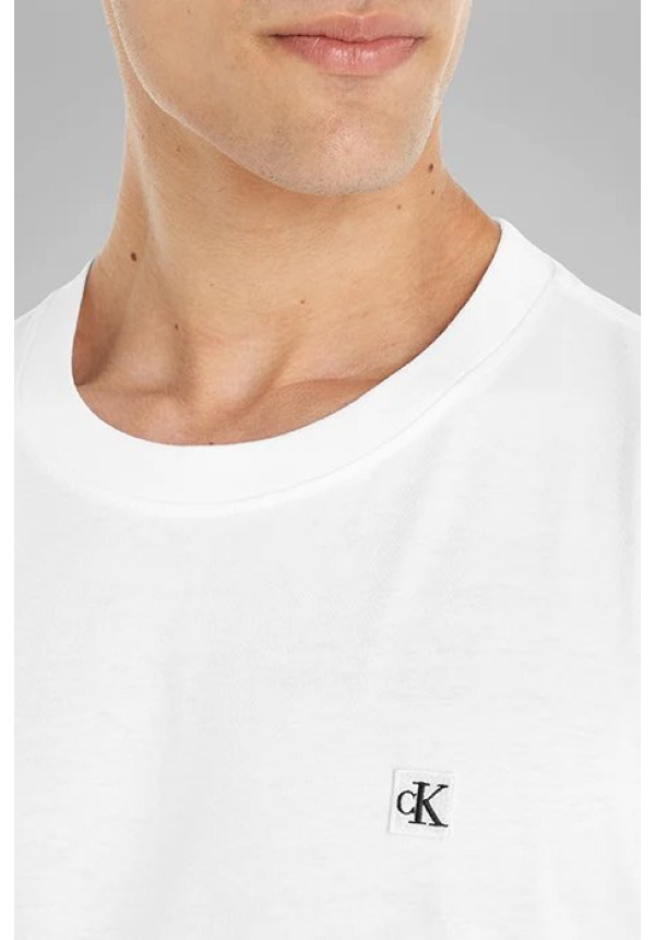 Camiseta de Algodón con insignia CK