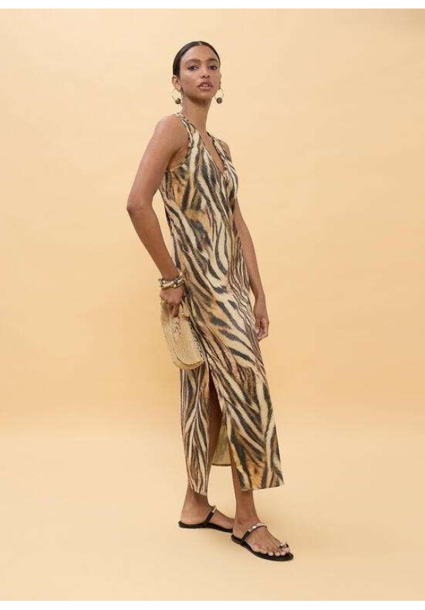 Vestido de circular estampado