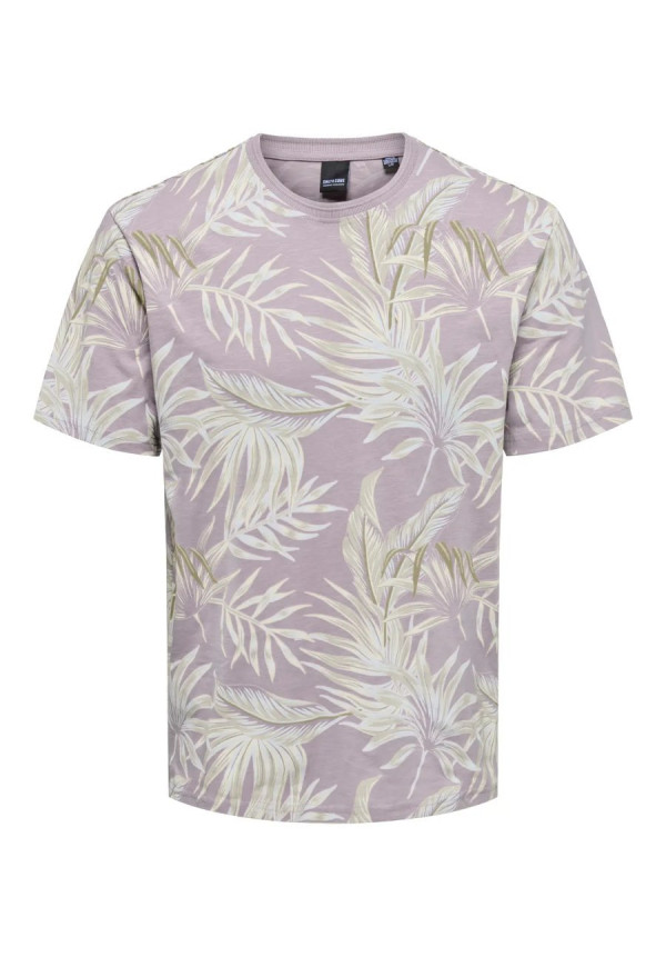 ONSKASH REG LEAF AOP SS TEE