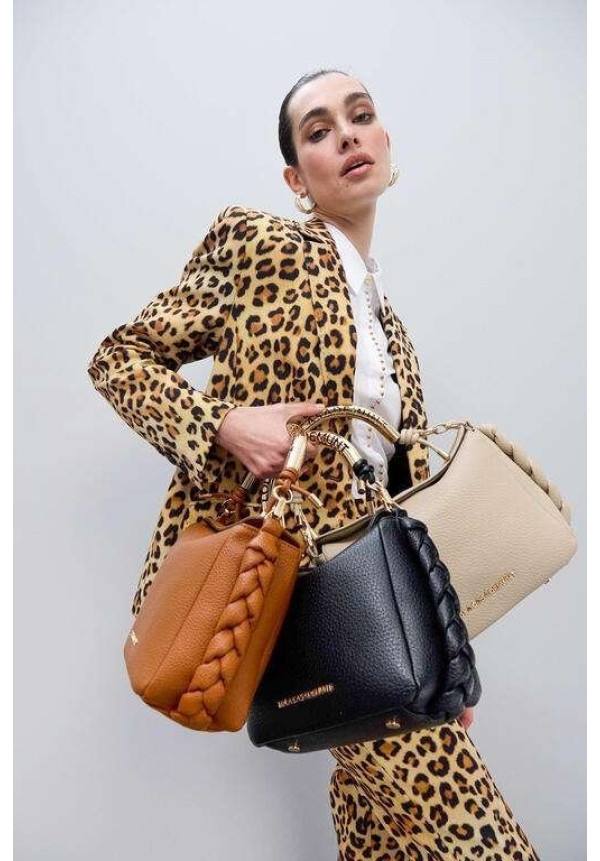 Bolso bandolera asa metálica troquelada