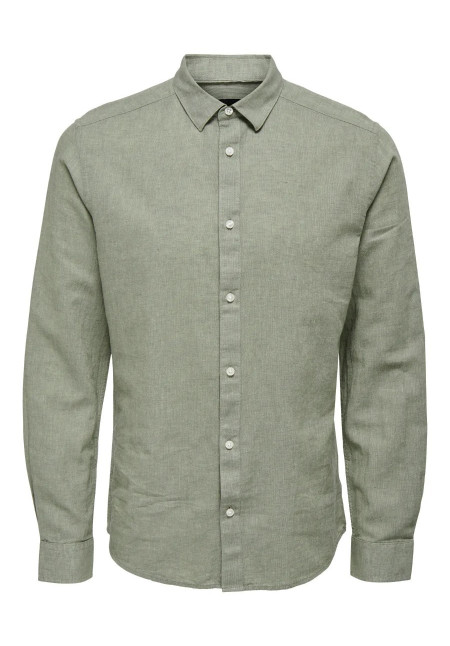 ONSCAIDEN LIFE LS SOLID LINEN BLEND NOOS