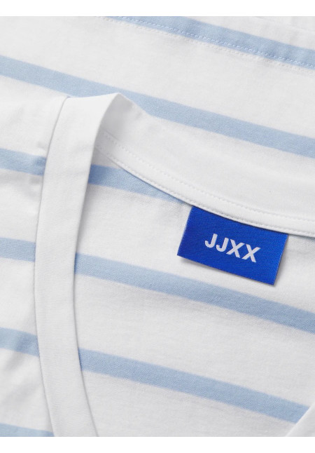 JXANNIE REG VNECK STRIPE SS TEE JRS SN