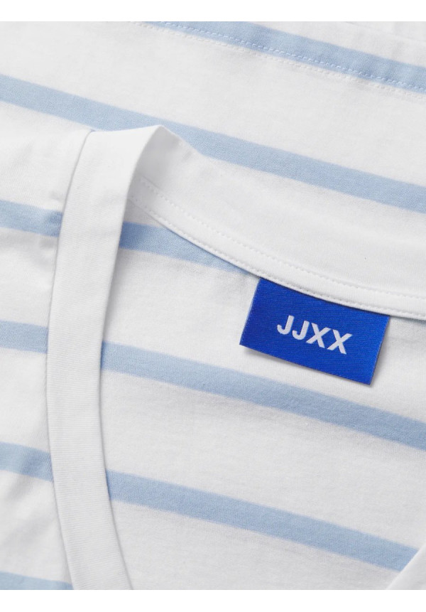 JXANNIE REG VNECK STRIPE SS TEE JRS SN