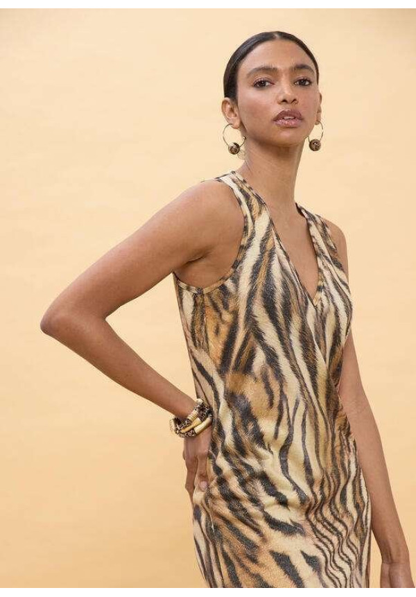 Vestido de circular estampado