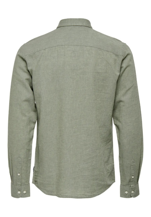 ONSCAIDEN LIFE LS SOLID LINEN BLEND NOOS