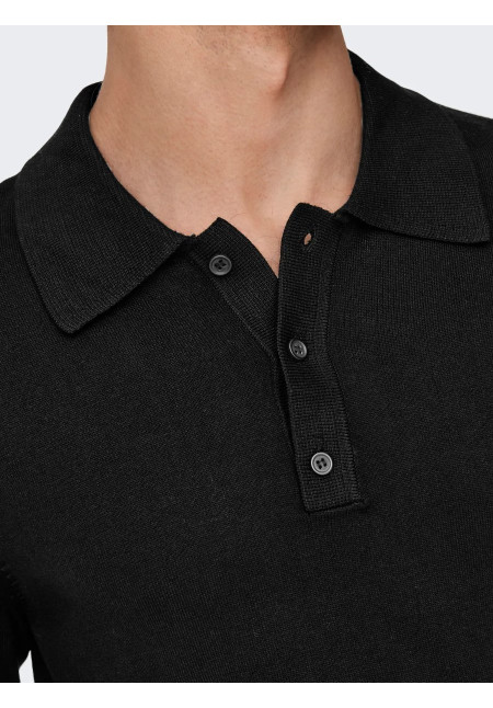 ONSWYLER LIFE REG 14 LS POLO KNIT NOOS