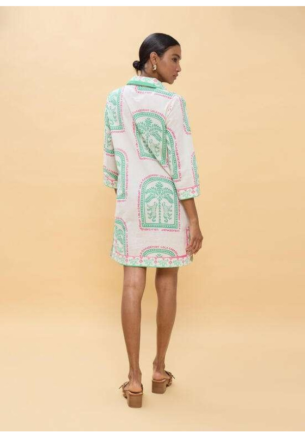 Vestido corto estampado tipo thai