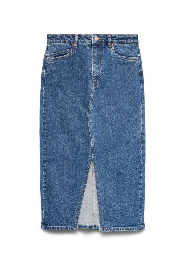 VMVERI HR CALF DENIM SKIRT GA MIX NOOS