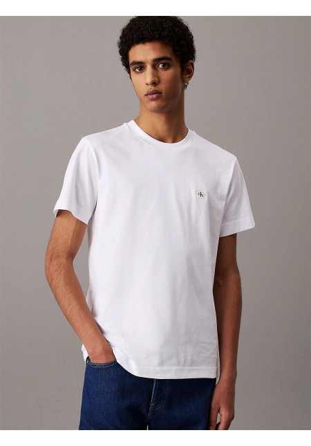 Camiseta blanca de algodón con el logo de Calvin Klein Jeans
