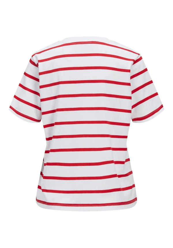 JXANNIE REG VNECK STRIPE SS TEE JRS SN