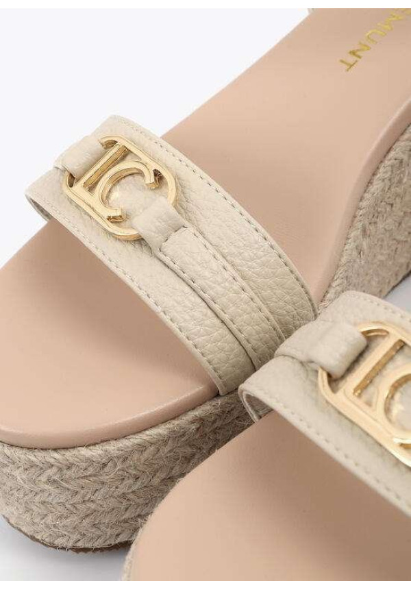 Sandalias en efecto rafia con tira personalizada