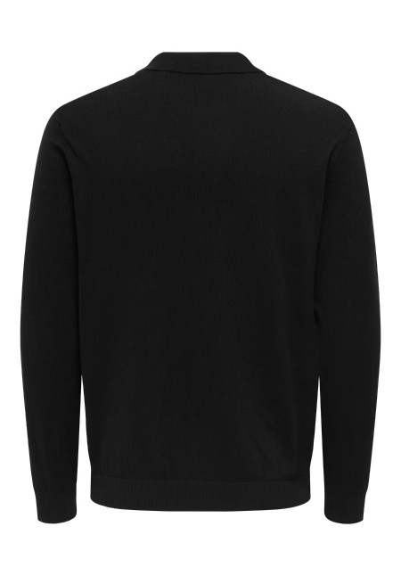 ONSLOUI REG 12 LS MEL POLO KNIT NOOS